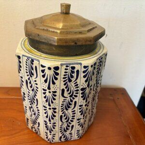 Hand Painted Ceramic Jar